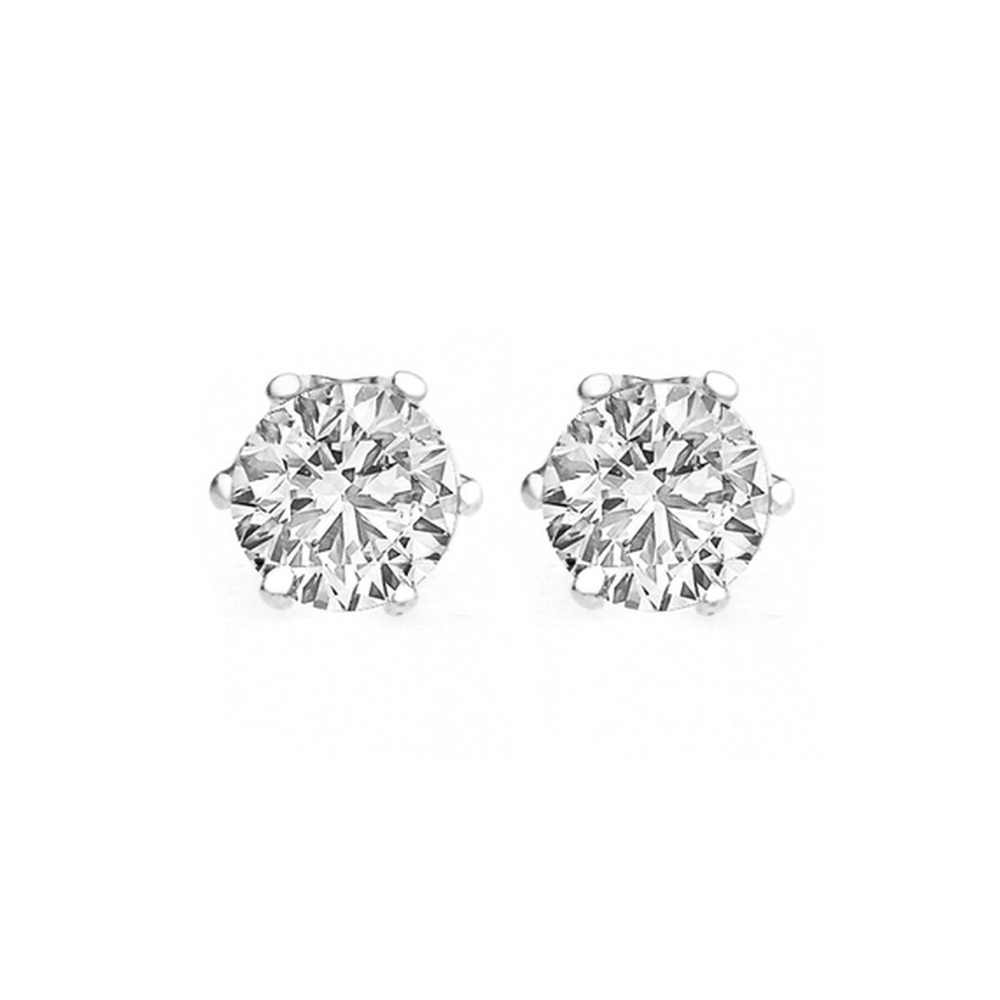 Swarovski Crystal Clear 2 CTW Stud Post Earrings Silver